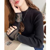 クルーネック袖シアーリブニットプルオーバー12G | moment+ | 詳細画像29 