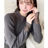 クルーネック袖シアーリブニットプルオーバー12G | moment+ | 詳細画像39 