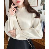 キャンディスリーブリブニットプルオーバー | moment+ | 詳細画像3 