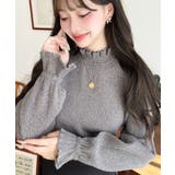 キャンディスリーブリブニットプルオーバー | moment+ | 詳細画像33 