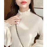 キャンディスリーブリブニットプルオーバー | moment+ | 詳細画像6 