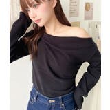 ワンショルドレープリブニットプルオーバー12G | moment+ | 詳細画像18