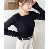 スクエアネックリブニットプルオーバー12G | moment+ | 詳細画像25 