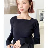 スクエアネックリブニットプルオーバー12G | moment+ | 詳細画像29 