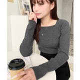 スクエアネックリブニットプルオーバー12G | moment+ | 詳細画像35 