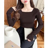 スクエアネックリブニットプルオーバー12G | moment+ | 詳細画像38 