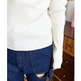 スクエアネックリブニットプルオーバー12G | moment+ | 詳細画像6 