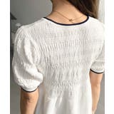 クロシェ編み5分袖ペプラムニットプルオーバー | moment+ | 詳細画像11 