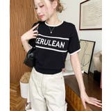 ロゴライン半袖ニットプルオーバー | moment+ | 詳細画像17 