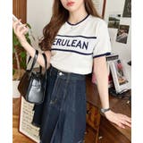 ロゴライン半袖ニットプルオーバー | moment+ | 詳細画像2 