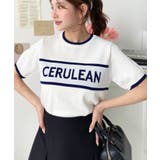 ロゴライン半袖ニットプルオーバー | moment+ | 詳細画像4 