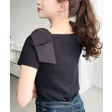 リボンストラップオフショル半袖ニットプルオーバー | moment+ | 詳細画像13 