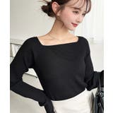 スクエアネックSSリブニットプルオーバー | moment+ | 詳細画像15 