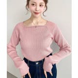 スクエアネックSSリブニットプルオーバー | moment+ | 詳細画像20 