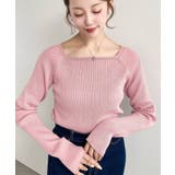 スクエアネックSSリブニットプルオーバー | moment+ | 詳細画像22 