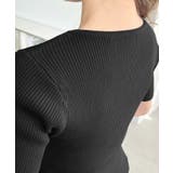 クロスストラップSS半袖リブニットプルオーバー | moment+ | 詳細画像16 