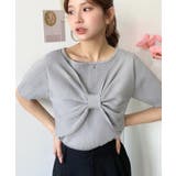 リボンレイヤード風SS半袖リブニットプルオーバー | moment+ | 詳細画像9 