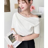 フレンチスリーブワンショルドレープカットソー | moment+ | 詳細画像14