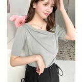 フレンチスリーブワンショルドレープカットソー | moment+ | 詳細画像2