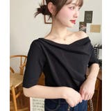 フレンチスリーブワンショルドレープカットソー | moment+ | 詳細画像18