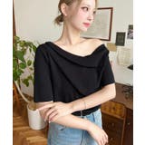 フレンチスリーブワンショルドレープカットソー | moment+ | 詳細画像21