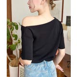 フレンチスリーブワンショルドレープカットソー | moment+ | 詳細画像24