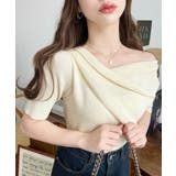 フレンチスリーブワンショルドレープカットソー | moment+ | 詳細画像25