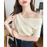 フレンチスリーブワンショルドレープカットソー | moment+ | 詳細画像26