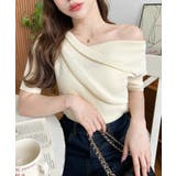 フレンチスリーブワンショルドレープカットソー | moment+ | 詳細画像28