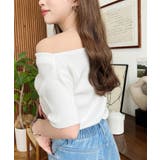 フレンチスリーブワンショルドレープカットソー | moment+ | 詳細画像4