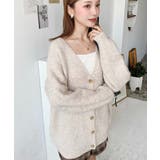 VネックルーズMIXニットカーディガン | moment+ | 詳細画像16 