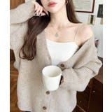 VネックルーズMIXニットカーディガン | moment+ | 詳細画像26 