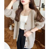 VネックルーズMIXニットカーディガン | moment+ | 詳細画像29 