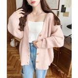 VネックルーズMIXニットカーディガン | moment+ | 詳細画像33 