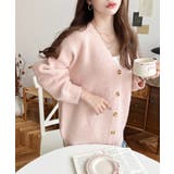 VネックルーズMIXニットカーディガン | moment+ | 詳細画像35 