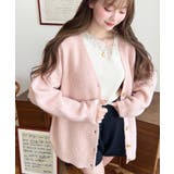 VネックルーズMIXニットカーディガン | moment+ | 詳細画像36 