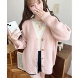 VネックルーズMIXニットカーディガン | moment+ | 詳細画像39 