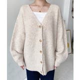 VネックルーズMIXニットカーディガン | moment+ | 詳細画像7 