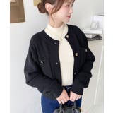 Wポケット金ボタンニットカーディガン | moment+ | 詳細画像10 