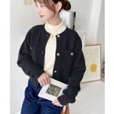 Wポケット金ボタンニットカーディガン | moment+ | 詳細画像12 