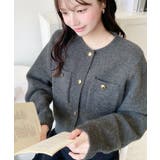 Wポケット金ボタンニットカーディガン | moment+ | 詳細画像17 