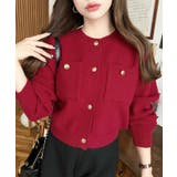 Wポケット金ボタンニットカーディガン | moment+ | 詳細画像20 