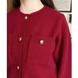 Wポケット金ボタンニットカーディガン | moment+ | 詳細画像28 