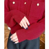 Wポケット金ボタンニットカーディガン | moment+ | 詳細画像29 