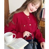 Wポケット金ボタンニットカーディガン | moment+ | 詳細画像32 