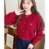 Wポケット金ボタンニットカーディガン | moment+ | 詳細画像33 