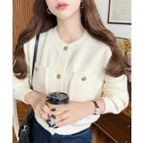 Wポケット金ボタンニットカーディガン | moment+ | 詳細画像6 