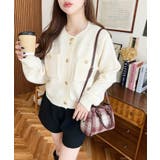 Wポケット金ボタンニットカーディガン | moment+ | 詳細画像9 