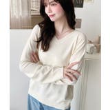 アイボリー | 選べるネックデザイン。ホールガーメントニットプルオーバー | moment+