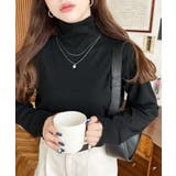 ブラック系2 | 選べるネックデザイン。ホールガーメントニットプルオーバー | moment+